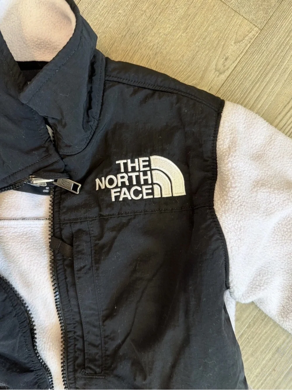 The North Face Kids Light Pink and Black Fleece Jacket